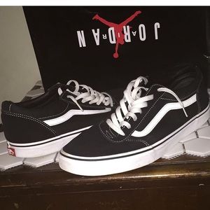 COPY - Size 14 worn vans black and white